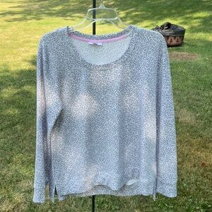 Roudelain Long Sleeve Pajama Top Animal Print large